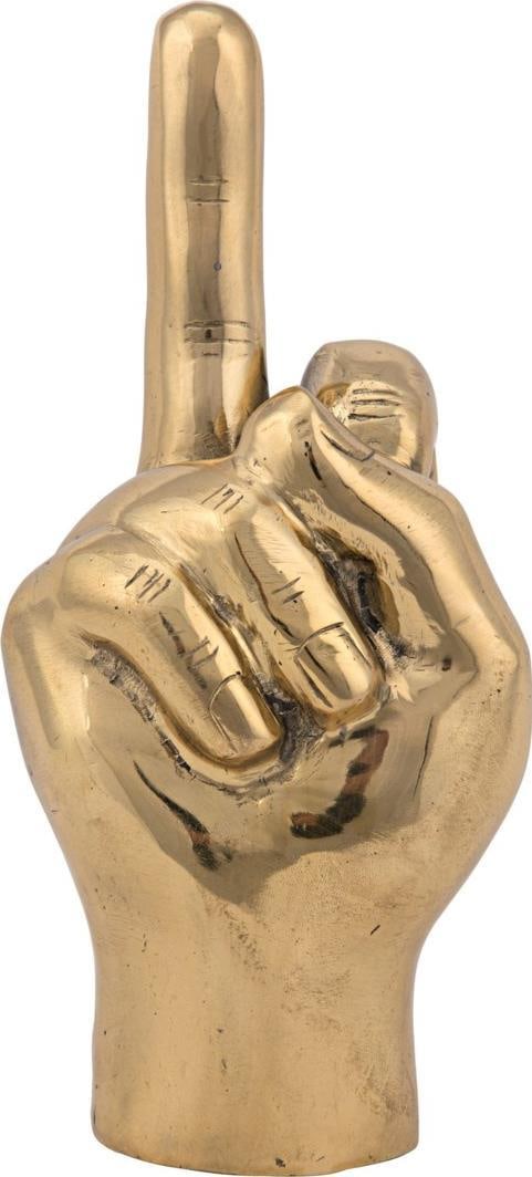 Noir Eclectic Brass Finger Statue Home Decor 9.5 in (1 of 1)