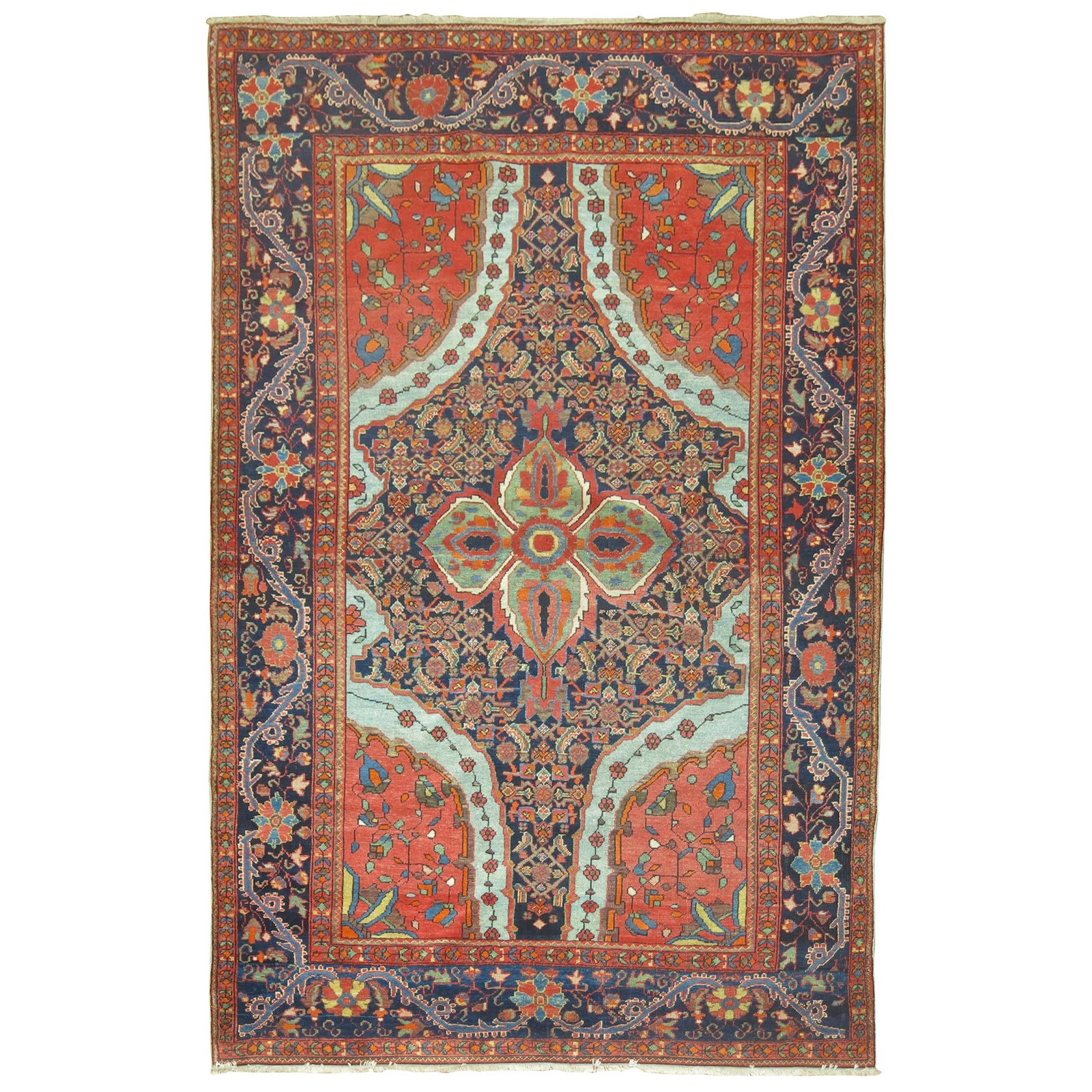 Antique Persian Malayer Tabriz Rug 51x75 Hand-Woven Wool Iran 1900 (1 of 13)