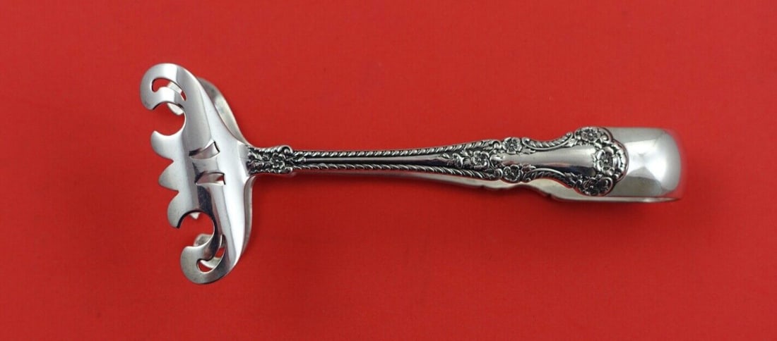 Gorham Cambridge Sterling Silver Asparagus Tong 4 1/4 inches Monogrammed (1 of 2)