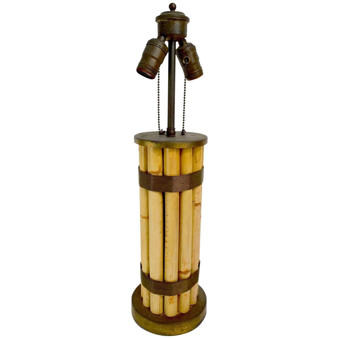 Russel Wright Bamboo and Copper Table Lamp Mid-Century Design (1 of 10)