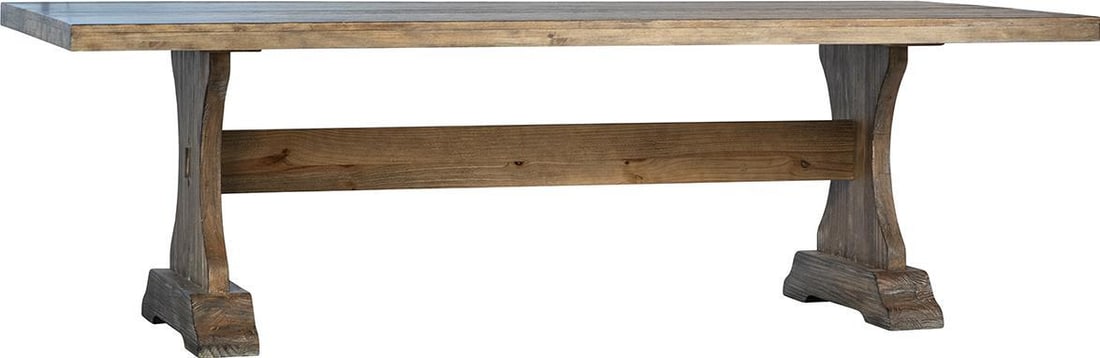 Rustic Alano Brown Dining Table Reclaimed Pine 96x42: Rustic Alano Brown Dining Table Reclaimed Pine 96x42 This exquisite dining table showcases a charming antique-inspired design, perfect for adding a rustic touch to your dining area. Crafted from recla