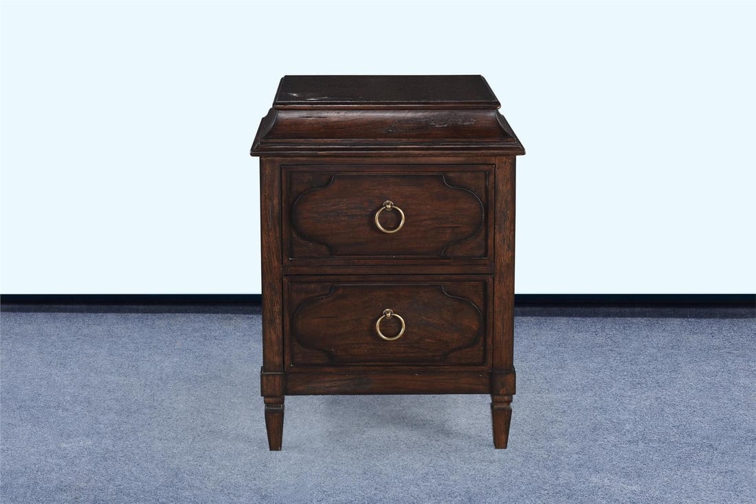 Olympia Nightstand Dark Rustic Pecan 32H 24W 19D: Olympia Nightstand Dark Rustic Pecan 32H 24W 19D Introducing the Olympia Nightstand, a stunning addition to your bedroom decor. This nightstand features a beautiful dark rustic pecan finish that compl