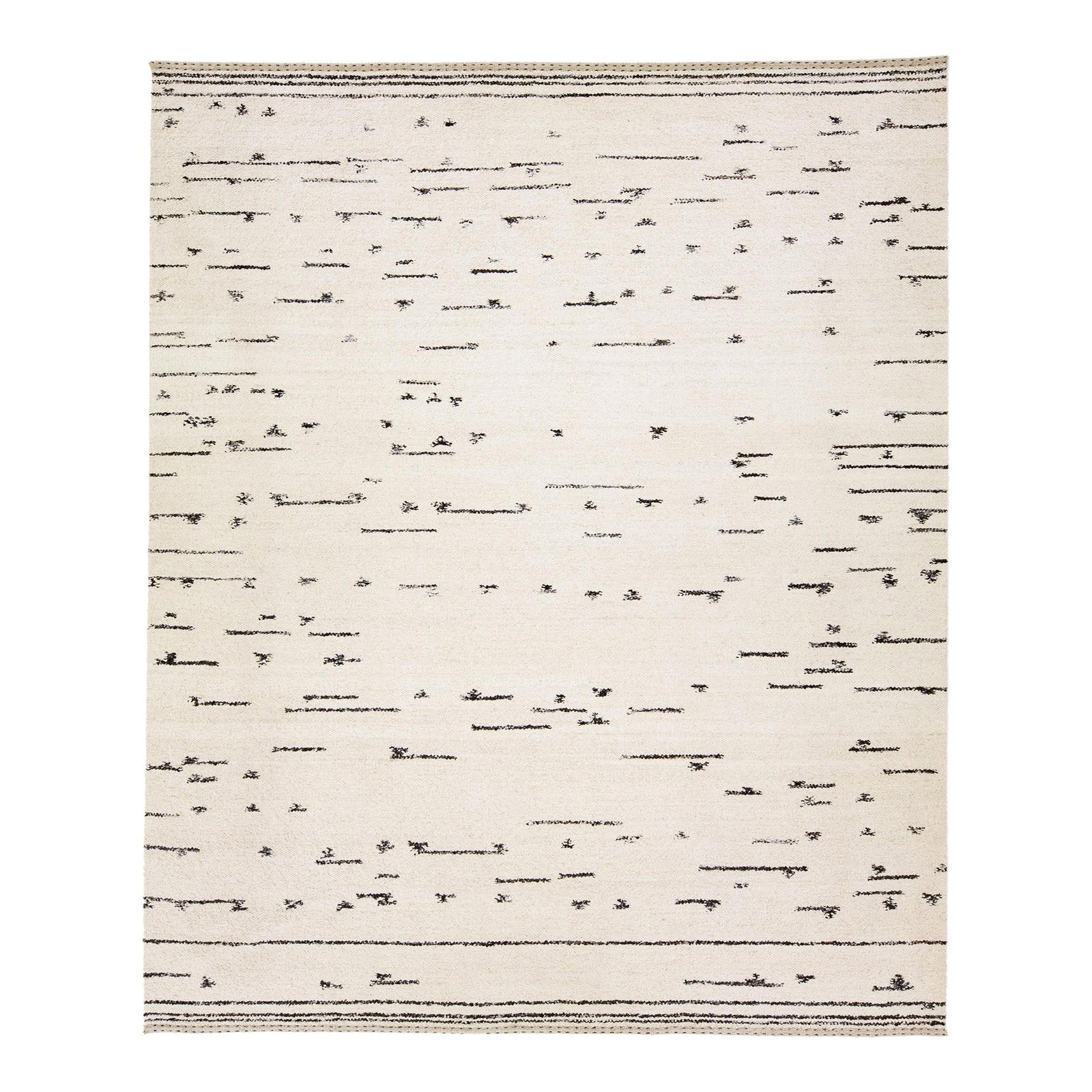 Oversize Handmade Ivory Wool Rug Modern Moroccan Boho Design 12' x 15' (1 of 8)
