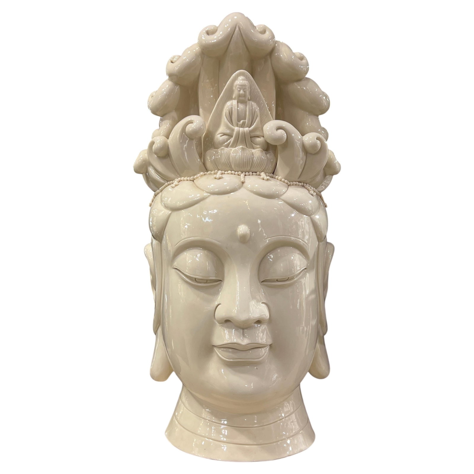 Qing Style Dehua Porcelain Guanyin Bust Blanc de Chine China 24 Inch (1 of 14)