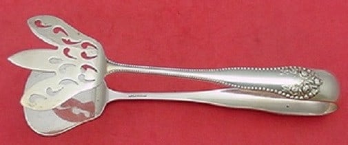 Gorham Lancaster Sterling Silver Pastry Tongs 5 5/8 Inch Serving Piece: Gorham Lancaster Sterling Silver Pastry Tongs 5 5/8 Inch Serving Piece This exquisite pair of pastry tongs from the Lancaster pattern by Gorham is crafted from sterling silver, showcasing the timeless