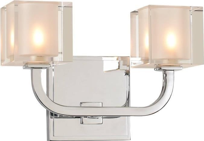 Kalco Arcata 2-Light Bathroom Fixture with Crystal Glass (1 of 1)