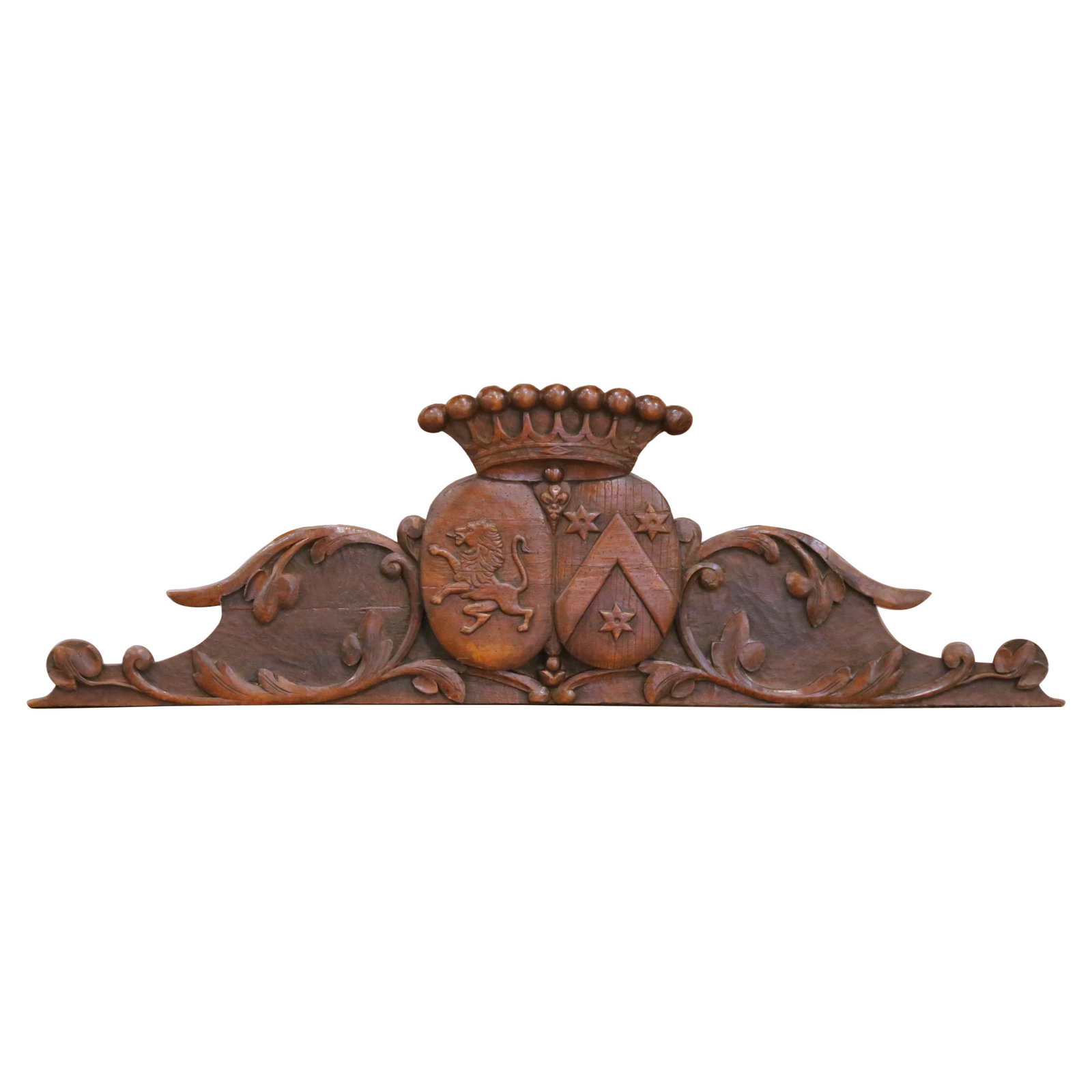 French Walnut Architectural Panel with Heraldic Carvings Circa 1820 (1 of 7)
