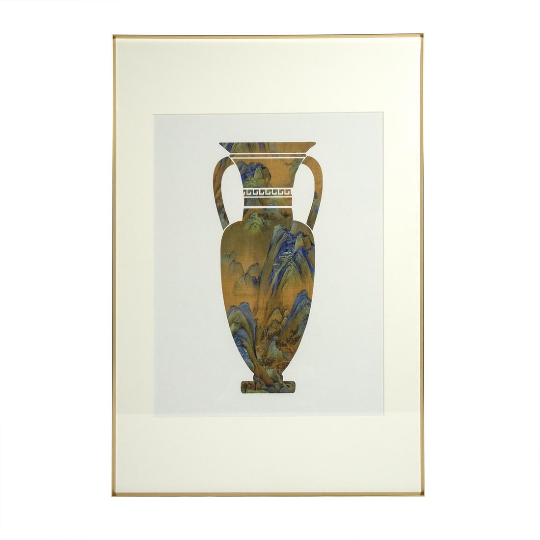 Zentique Alabaster Grecian Vase Art Print 47.50 x 31.50: Zentique Alabaster Grecian Vase Art Print 47.50 x 31.50 This exquisite art print features a traditional Grecian vase, beautifully rendered in an alabaster finish. Measuring 47.50 inches in height and 