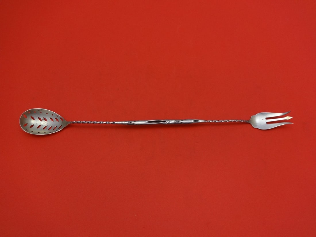 Frank Whiting Cane Sterling Silver Olive Spoon Pickle Fork 10 3/4" (1 of 1)