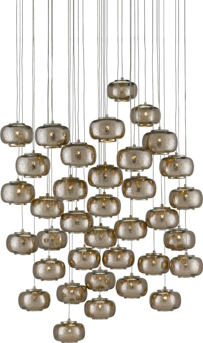 Currey & Company 36-Light Modern Farmhouse Pendant Light: Currey & Company 36-Light Modern Farmhouse Pendant Light Illuminate your space with this stunning Currey & Company 36-Light Pendant, designed in an industrial style that complements modern farmhouse a