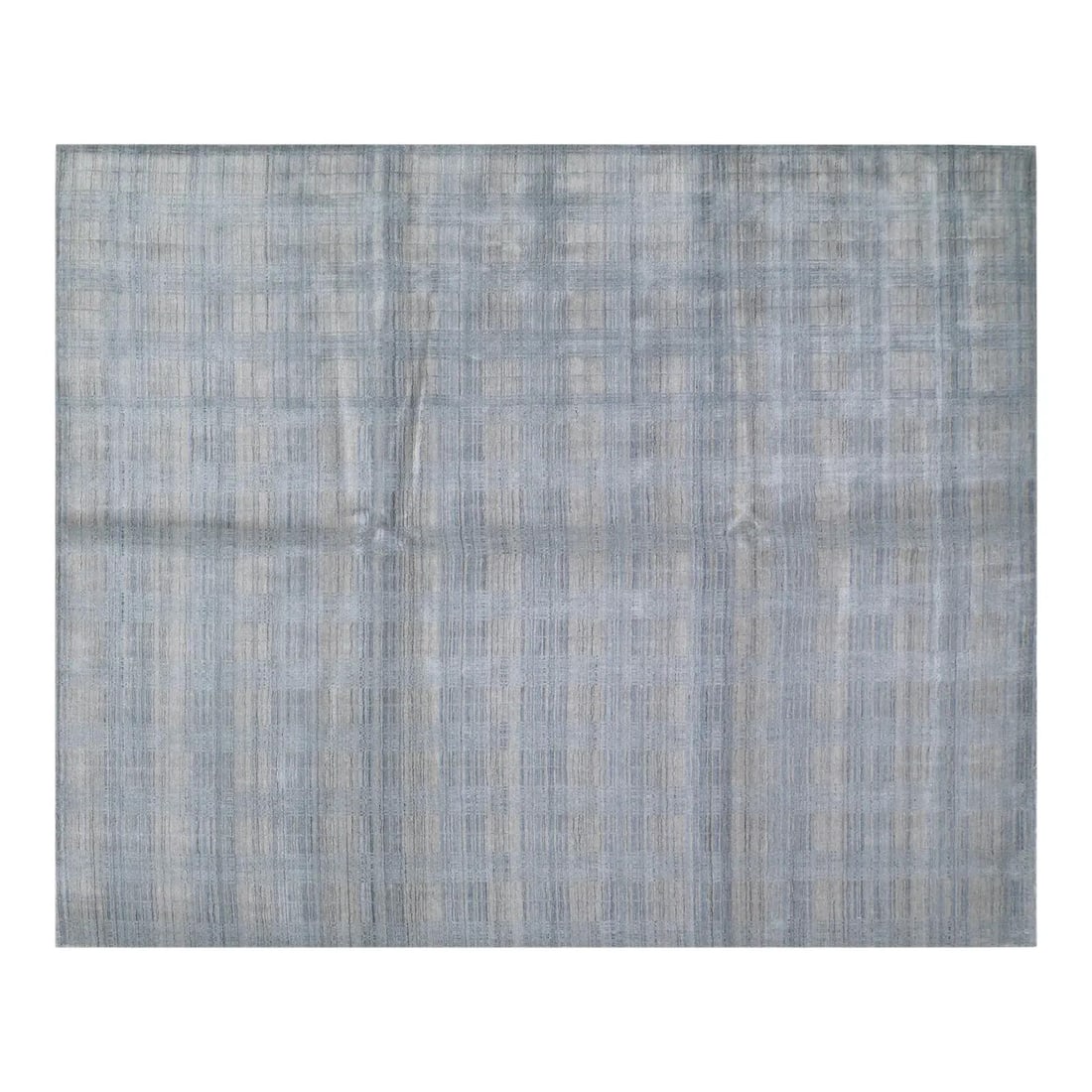 Silk Modern Gray Minimalist Hand Loomed Rug 8' x 10' Contemporary Design: Silk Modern Gray Minimalist Hand Loomed Rug 8' x 10' Contemporary Design This modern minimalist hand-loomed rug features a soft texture and natural gray tones, offering a contemporary style suitable f