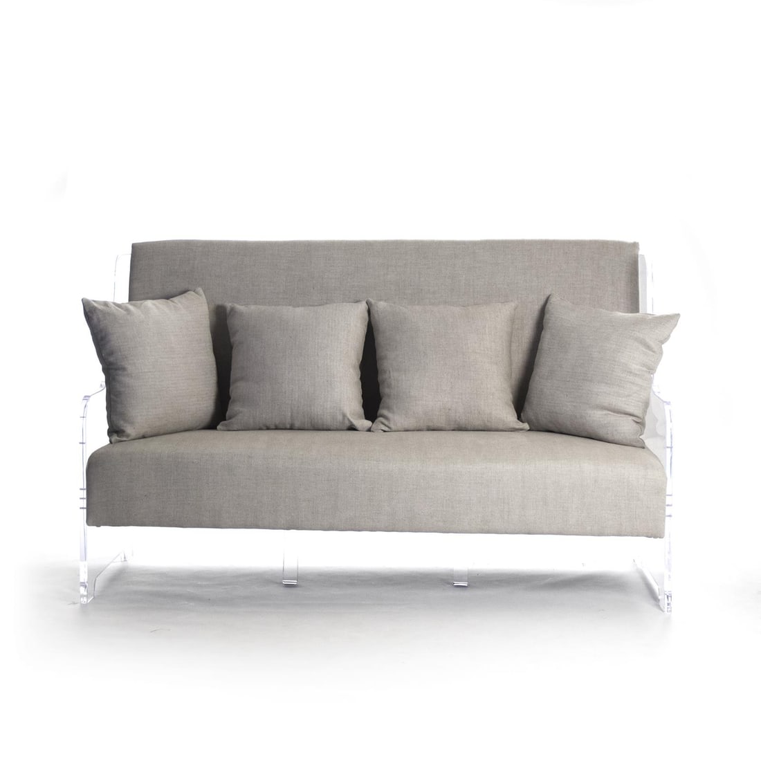 Zentique Acrylic Bench 46H 75.5W 37D Modern Design: Zentique Acrylic Bench 46H 75.5W 37D Modern Design Introducing the Sophisticated Zentique Acrylic Bench, a stunning piece of furniture that combines modern design with functionality. Crafted from high