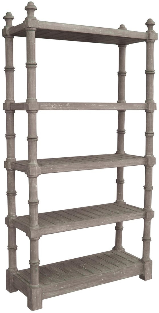 Trade Winds Island Collection Mahogany Etagere Riverwash Finish 77H: Trade Winds Island Collection Mahogany Etagere Riverwash Finish 77H Introducing the Elegant Island Collection Mahogany Etagere, a stunning piece designed to elevate your home decor. This etagere featu