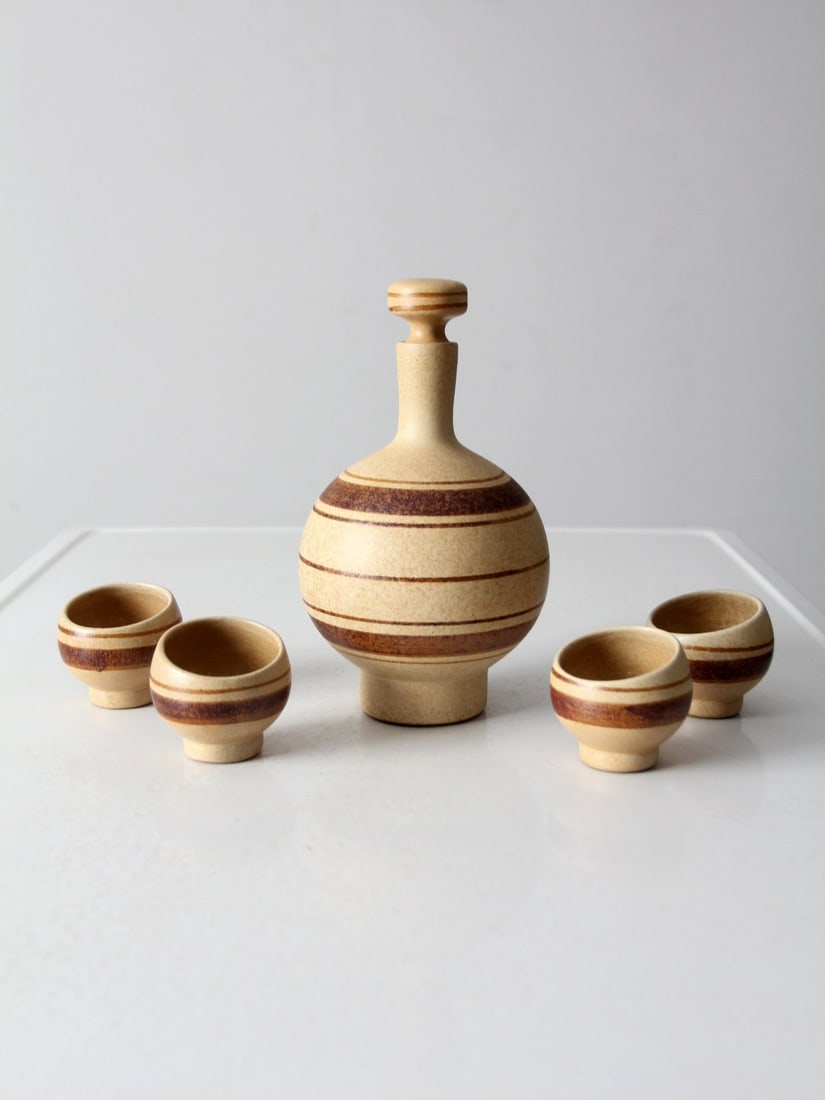 Mid-Century Pottery Craft Compton Decanter Set by Robert Maxwell (1 of 18)