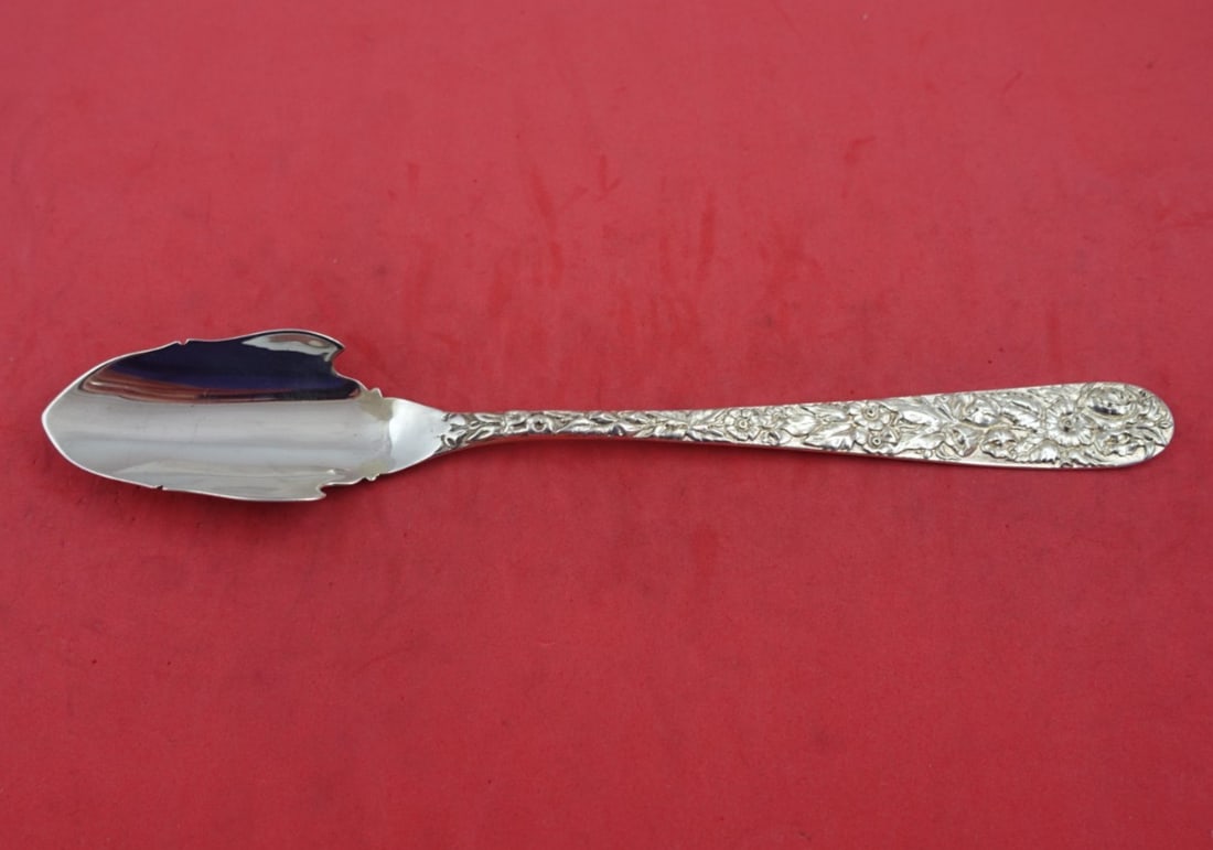 Kirk Repousse Sterling Silver 9 Inch Scalloped Cheese Scoop: Kirk Repousse Sterling Silver 9 Inch Scalloped Cheese Scoop This exquisite cheese scoop from Kirk features a beautiful scalloped design in the Repousse pattern. Crafted from high-quality sterling silv