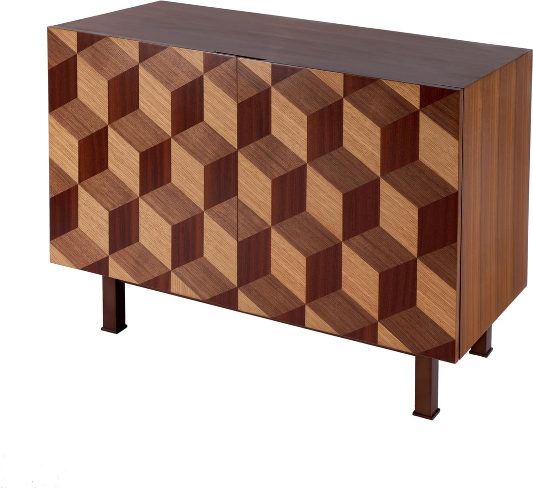 Butler Stefan Mid-Century Modern Wood Cabinet Heritage Brown Finish: Butler Stefan Mid-Century Modern Wood Cabinet Heritage Brown Finish Discover the beauty of the Mid-Century Modern style with this elegant Stefan Cabinet by Butler. Crafted from a combination of maple 