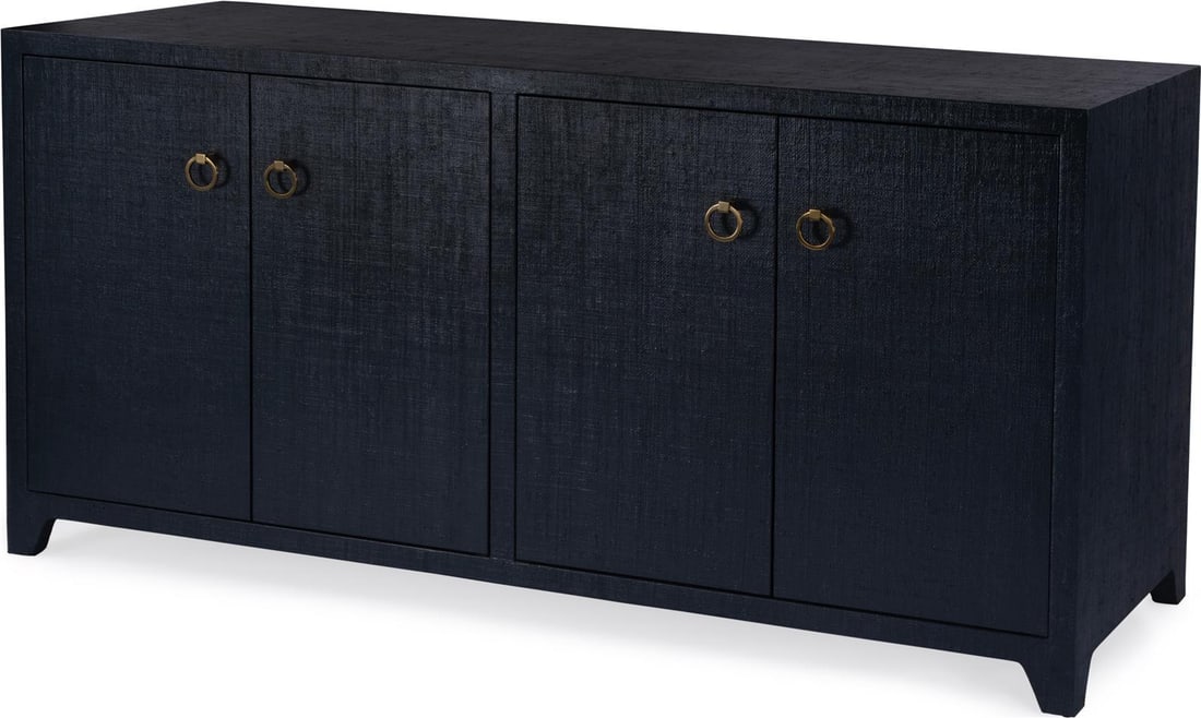 Butler Bar Harbor Navy Blue French Style Sideboard: Butler Bar Harbor Navy Blue French Style Sideboard Introducing the Elegant Butler Bar Harbor Navy Sideboard, a stunning addition to your dining area or living space. This sideboard boasts a luxurious 