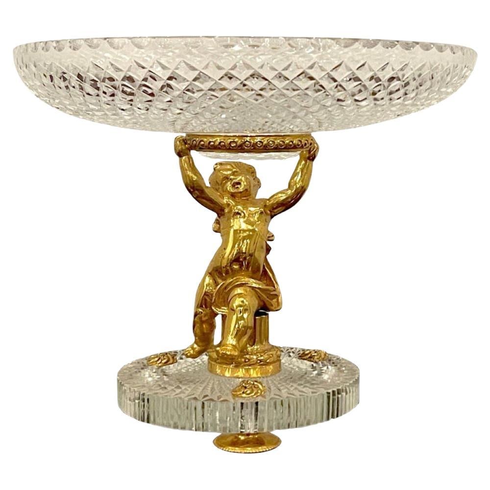 Baccarat Crystal Ormolu Putti Centerpiece Belle Epoque 8 inch: Baccarat Crystal Ormolu Putti Centerpiece Belle Epoque 8 inch This exquisite Baccarat Crystal and Ormolu Figural Putti Centerpiece exemplifies the elegance and craftsmanship of the late 19th century. 