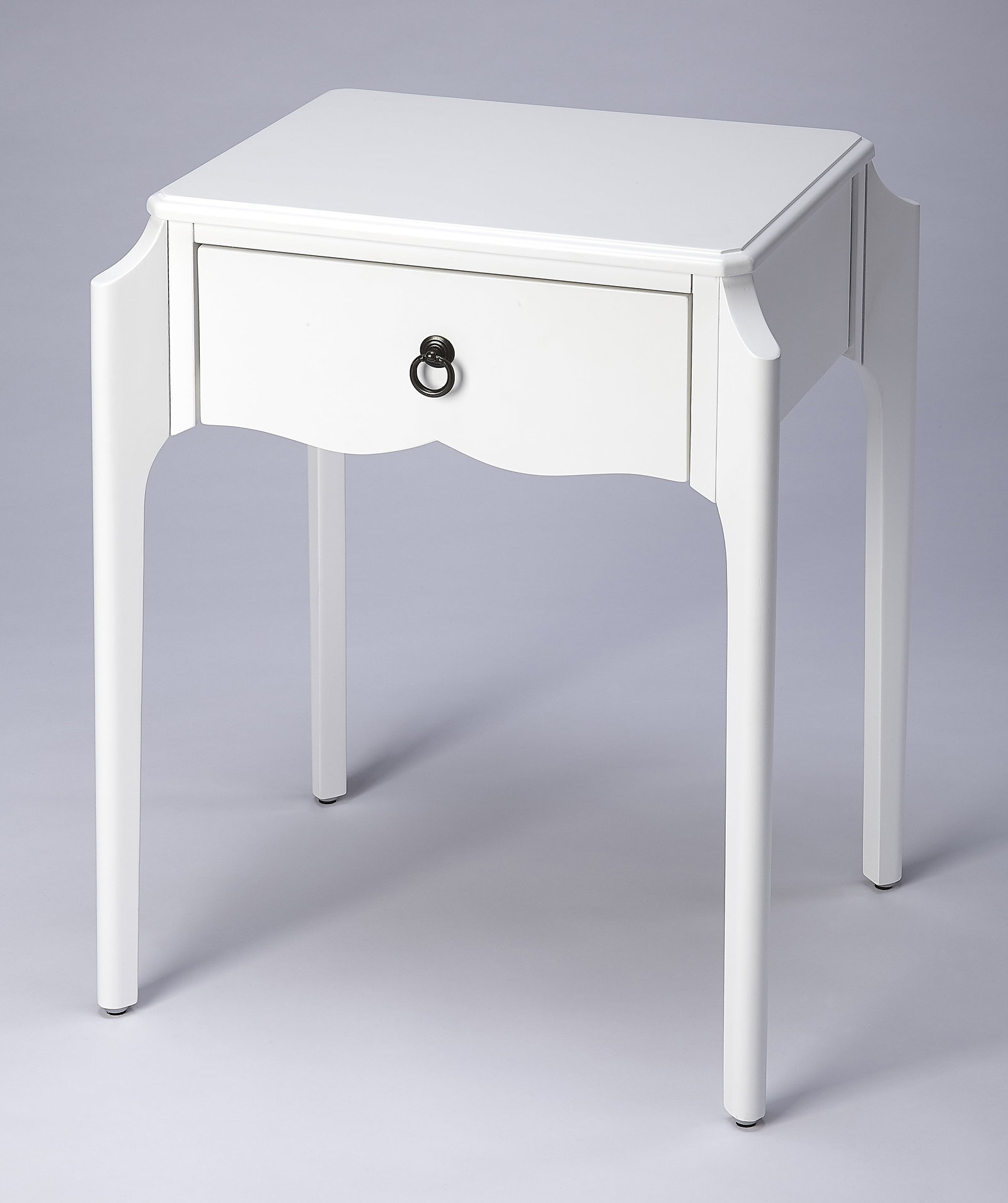 Butler Wilshire Glossy White Nightstand Transitional Storage: Butler Wilshire Glossy White Nightstand Transitional Storage Enhance your bedroom with this elegant Wilshire Glossy White Nightstand, designed for both functionality and style. This transitional-style