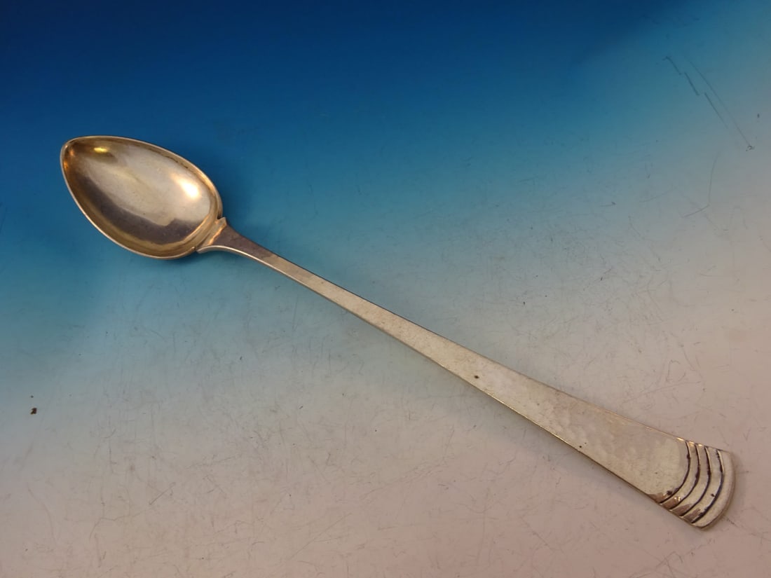 Kalo Sterling Silver 12 Inch Hand Wrought Stuffing Spoon Arts & Crafts: Kalo Sterling Silver 12 Inch Hand Wrought Stuffing Spoon Arts & Crafts This exquisite 12" stuffing spoon, crafted by Kalo, showcases the elegance of the Arts & Crafts movement with its hand-wrought de