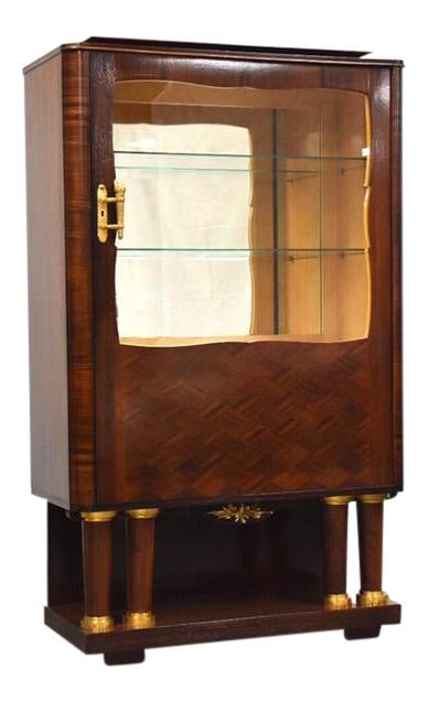Christian Krass Art Deco Macassar Display Cabinet with Marble Top: Christian Krass Art Deco Macassar Display Cabinet with Marble Top Discover a stunning Art Deco display cabinet designed by the renowned French designer Christian Krass. Crafted with exquisite macassar