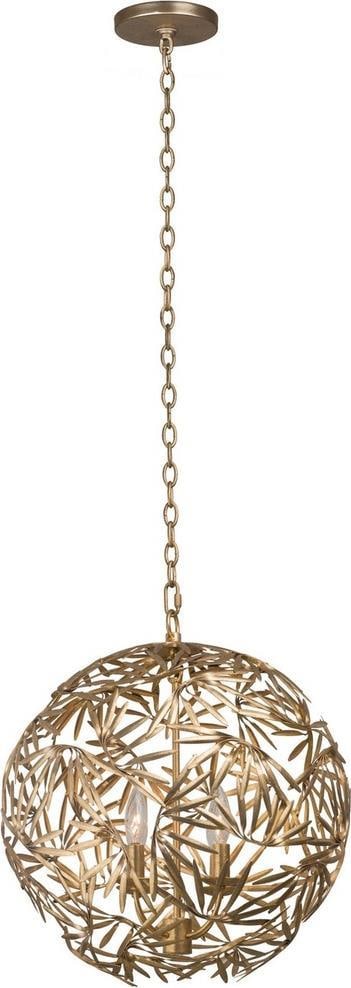 Kalco Jardin Organic Modern Gold Leaf Pendant Light 20H 18W Dimmable E12 (1 of 1)