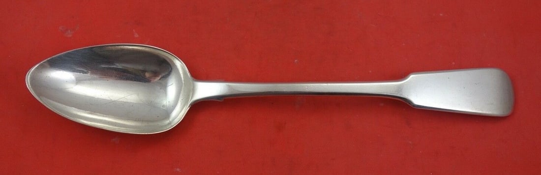 Georgian Sterling Silver Stuffing Spoon London 1826 by WM Bateman 11 3/8 inches: Georgian Sterling Silver Stuffing Spoon London 1826 by WM Bateman 11 3/8 inches This exquisite English Georgian stuffing spoon, crafted from sterling silver, dates back to 1826 and showcases the timel