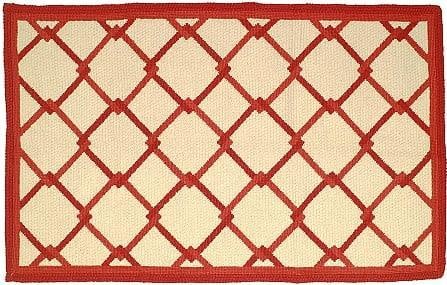 Hand-Made 100% Wool Persian Rug in Leeward Red 3x5: Hand-Made 100% Wool Persian Rug in Leeward Red 3x5 Enhance your living space with this exquisite hand-made wool rug, featuring a stunning cream background adorned with rich Leeward red tones. This Per