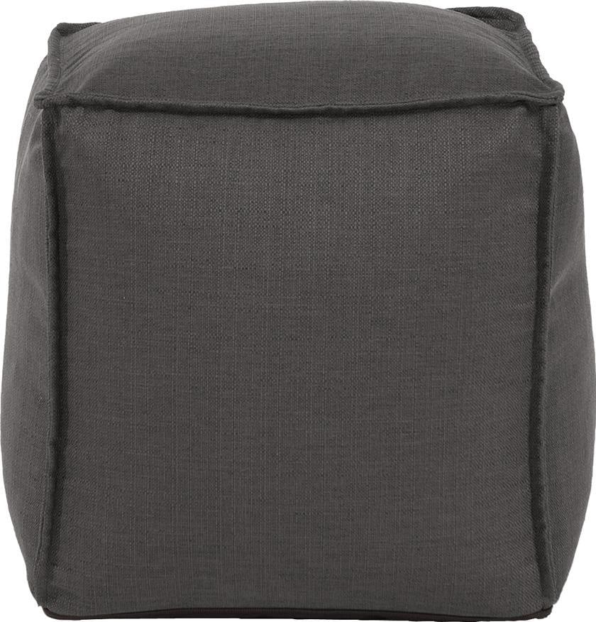 Howard Elliott Sterling Charcoal Square Pouf Ottoman 100% Polyester: Howard Elliott Sterling Charcoal Square Pouf Ottoman 100% Polyester Introducing the Square Pouf Ottoman in a sophisticated Sterling Charcoal finish. This versatile piece is perfect for adding a touch 