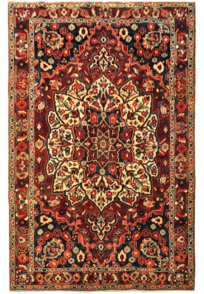 Persian Tribal Bakhtiar Rug 6.11 x 10.3 Premium Quality: Persian Tribal Bakhtiar Rug 6.11 x 10.3 Premium Quality Free continental US Shipping Enhance your living space with this exquisite Persian Tribal Bakhtiar rug, measuring 6.11 x 10.3 feet. This stunnin