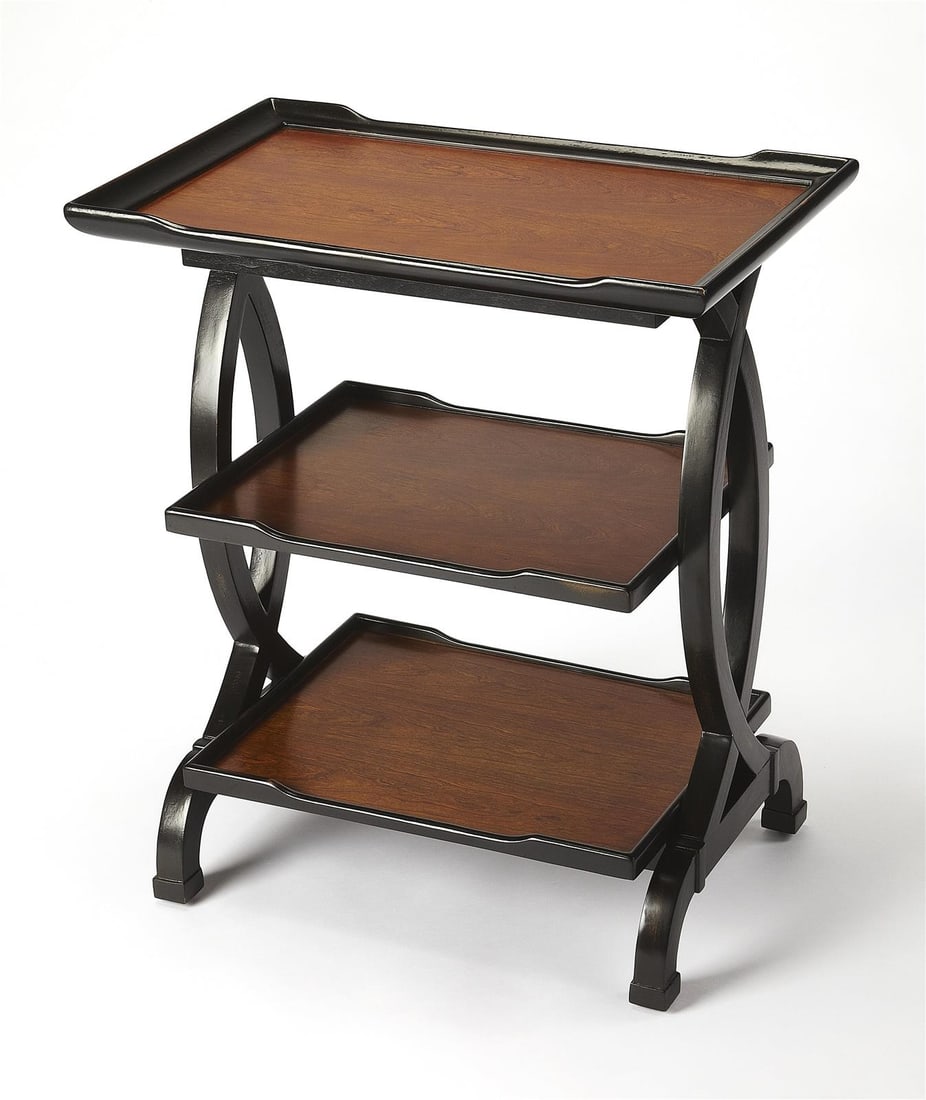 Butler Kimiko Side Table Cherry Veneer Transitional Design 29.25H: Butler Kimiko Side Table Cherry Veneer Transitional Design 29.25H Introducing the Kimiko Side Table, a stylish addition to your living space with its timeless cherry finish. This elegant side table is