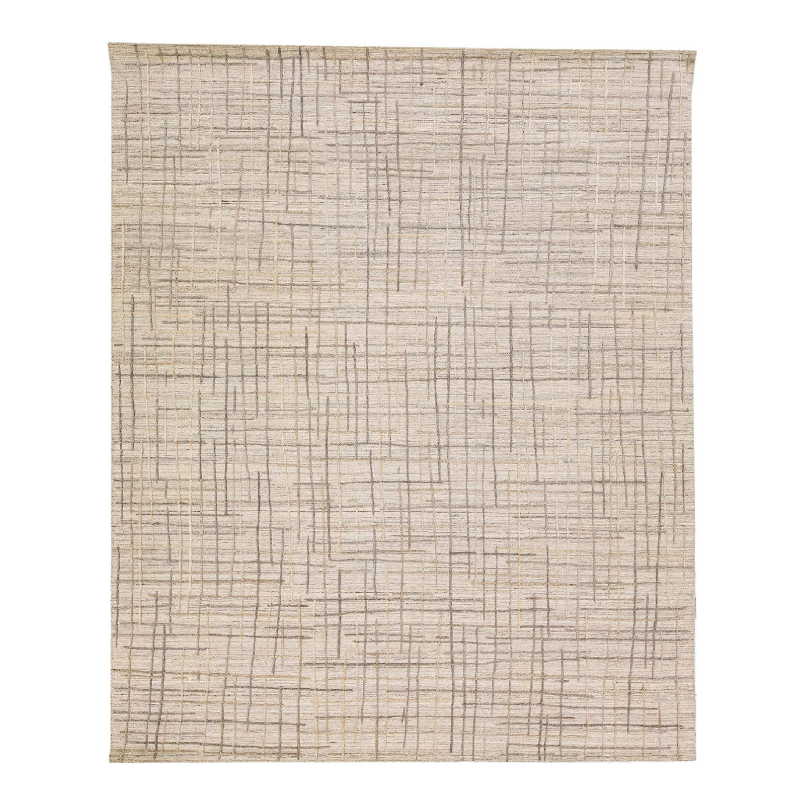 Thom Filicia Home Collection Beige Gray Wool Rug 8' x 10': Thom Filicia Home Collection Beige Gray Wool Rug 8' x 10' Enhance your living space with this stunning Modern Texture Handmade Abstract Beige & Gray Wool Rug from the Thom Filicia Home Collection. Cra