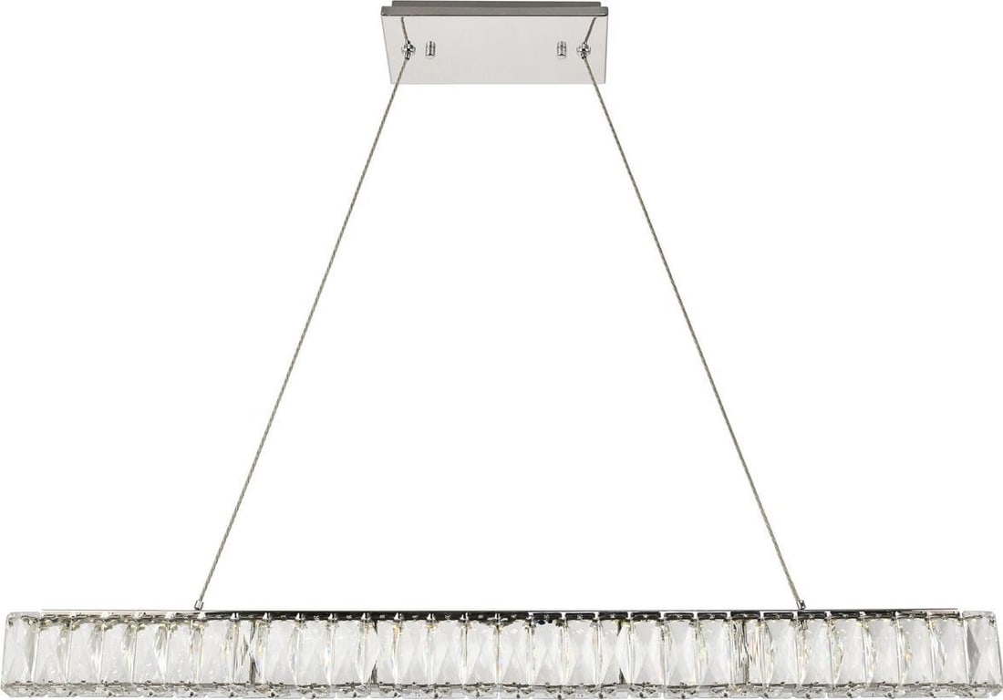 Elegant Monroe Pendant Light Chrome Crystal Wire UL-Listed: Elegant Monroe Pendant Light Chrome Crystal Wire UL-Listed Illuminate your space with the Elegant Monroe Pendant Light, featuring a stunning chrome finish that enhances its transitional style. This pe