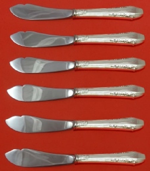 International Sterling Enchantress 6pc Trout Knife Set: International Sterling Enchantress 6pc Trout Knife Set This exquisite 6-piece trout knife set features the elegant Enchantress pattern by International Sterling. Crafted from high-quality sterling sil