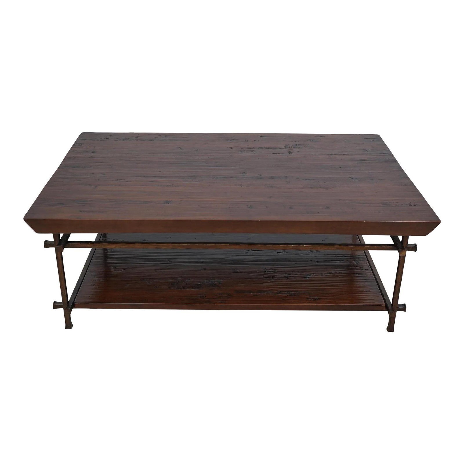 Rustic Modern Iron and Wood Coffee Table 36 x 54 x 20: Rustic Modern Iron and Wood Coffee Table 36 x 54 x 20 This Rustic Modern Form Coffee Table combines the warmth of wood with the durability of an iron base, creating a stunning centerpiece for any livi
