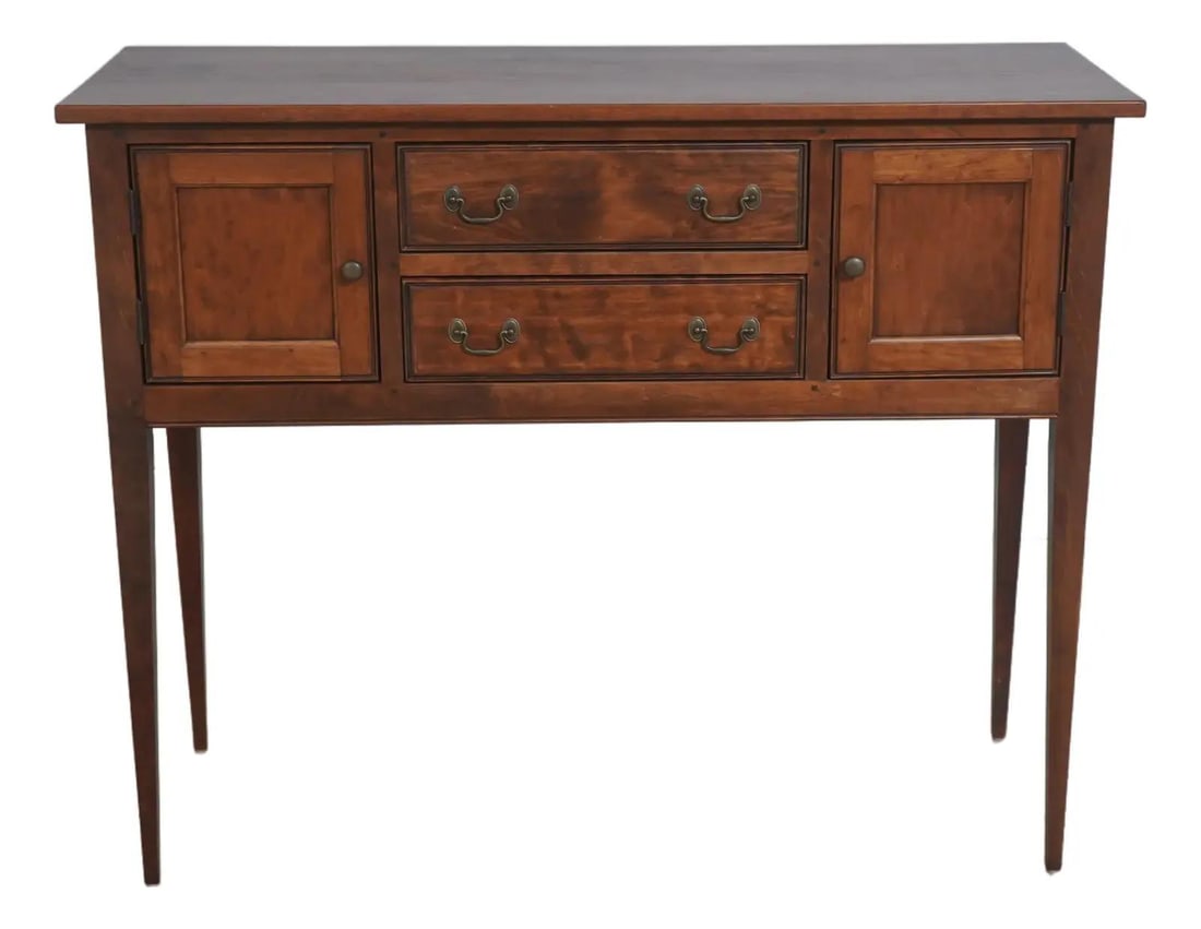 Southern Virginia Cherry Wood Sideboard Buffet with Dovetail Drawers: Southern Virginia Cherry Wood Sideboard Buffet with Dovetail Drawers This traditional sideboard buffet features a classic Southern Virginia design crafted from high-quality cherry wood. It includes tw