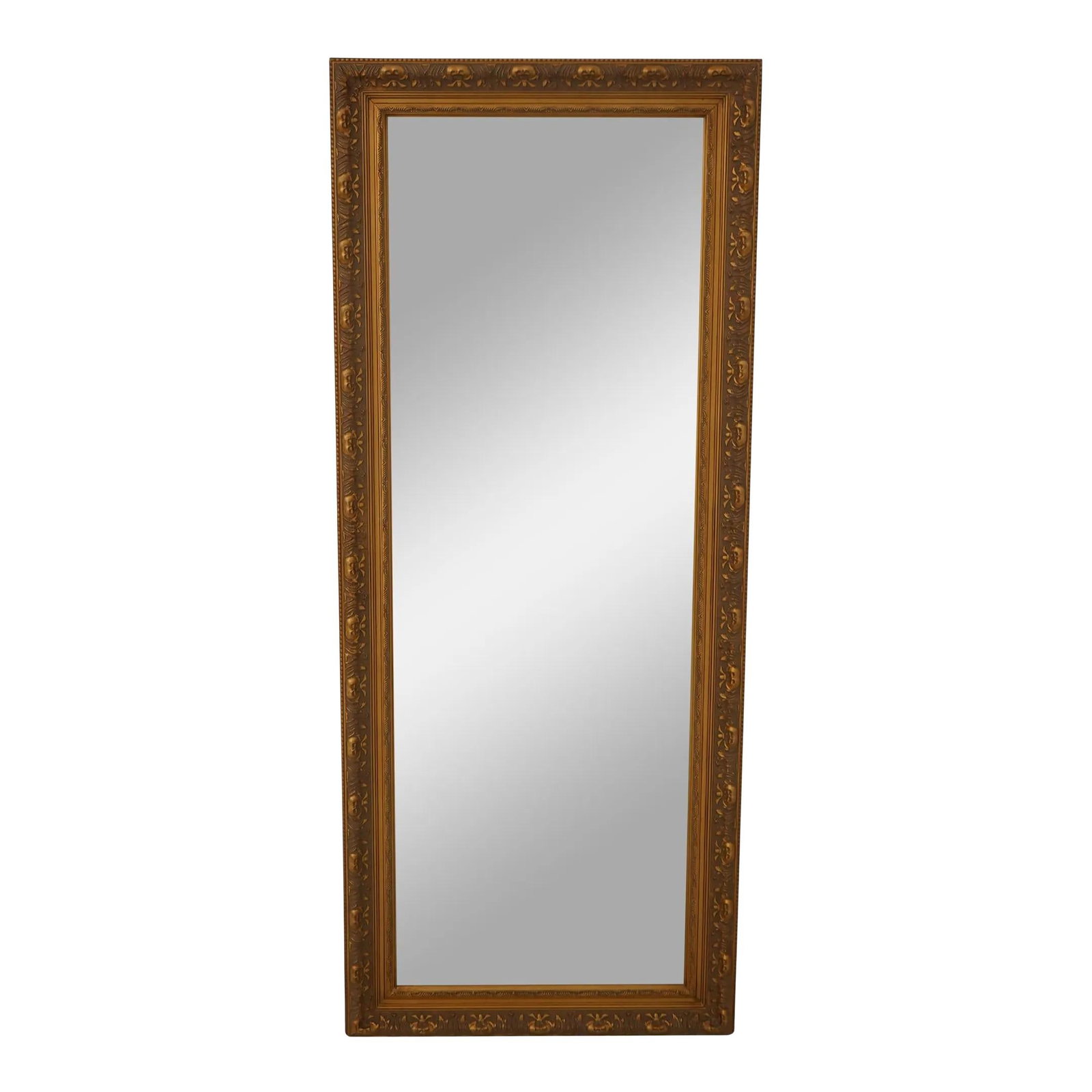 Bakkard Designs Gold Carved Gilt Wall Mirror 25x61 Beveled Glass (1 of 9)