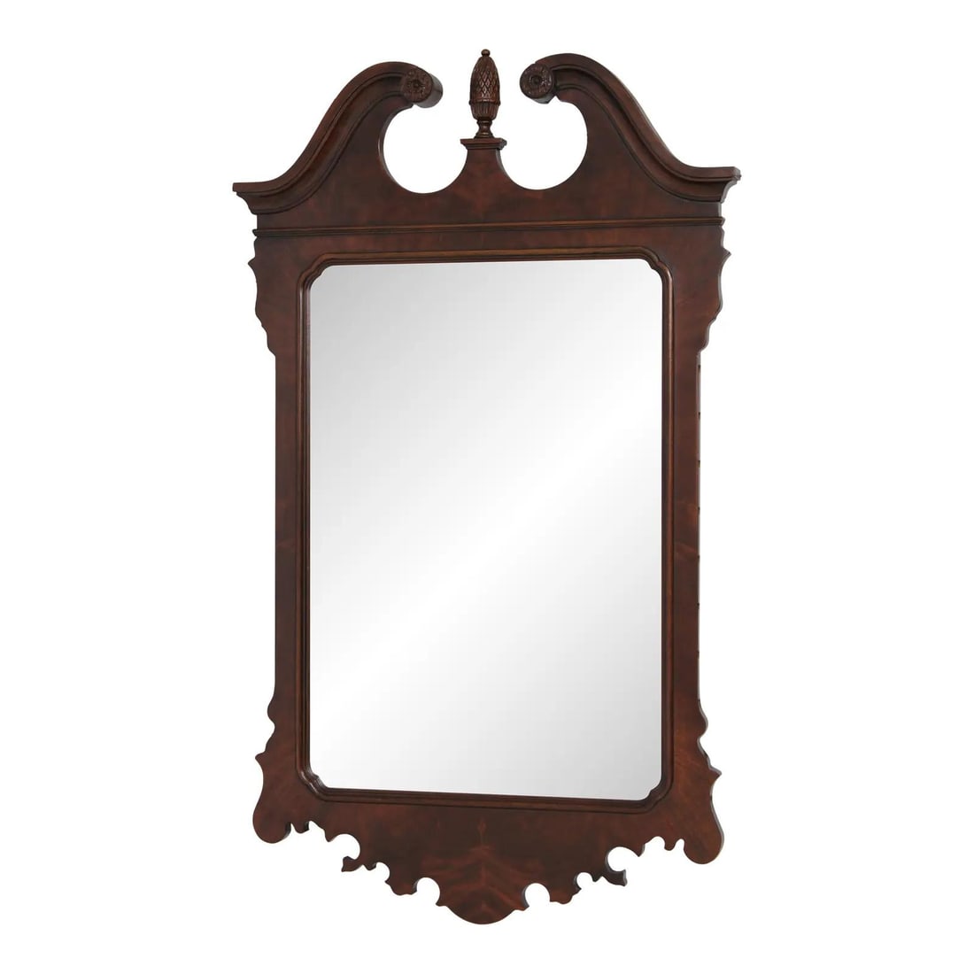 Mahogany Chippendale Style Wall Mirror With Pediment From Heirlooms Collection (1 of 10)