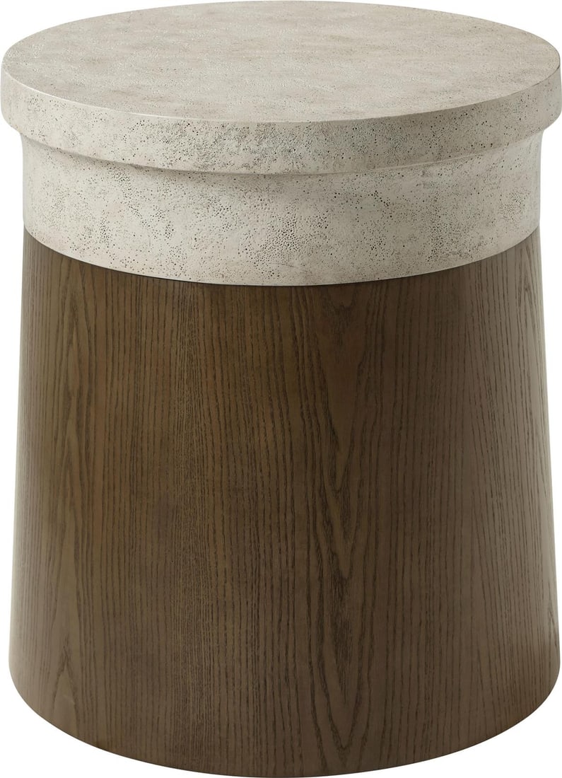 Theodore Alexander Catalina Circular Side Table in Earth Finish: Theodore Alexander Catalina Circular Side Table in Earth Finish Introducing the Casual Modern Catalina Table, a stylish addition to any contemporary space. This circular side table features a warm ear