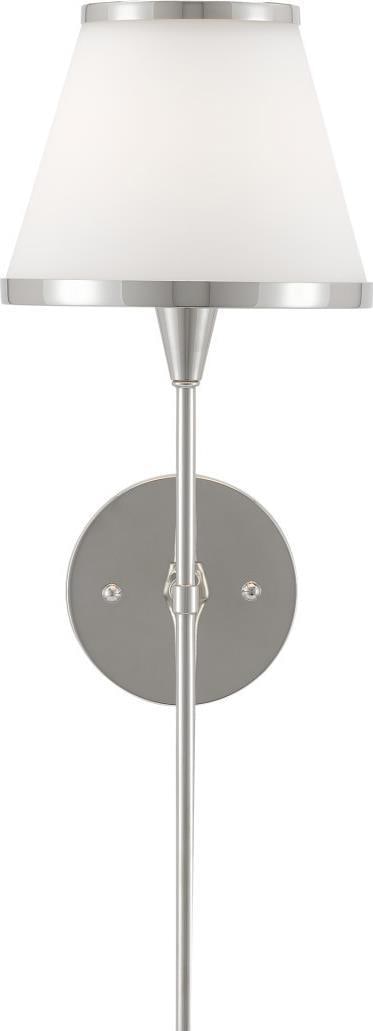 Brimsley Antique Style Nickel Wall Sconce UL Listed 19H: Brimsley Antique Style Nickel Wall Sconce UL Listed 19H Illuminate your space with the Brimsley Nickel Wall Light, designed in an antique or vintage style. This medium-sized wall sconce features a pol
