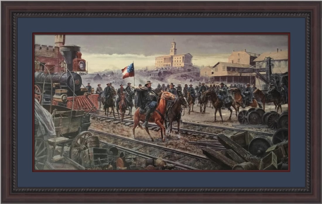 Framed Civil War Limited Edition Print Signed by Mort Kunstler with COA: Framed Civil War Limited Edition Print Signed by Mort Kunstler with COA This is a hand-signed, limited edition offset lithograph print titled "Order Out of Chaos" by Mort Kunstler. The artwork, create