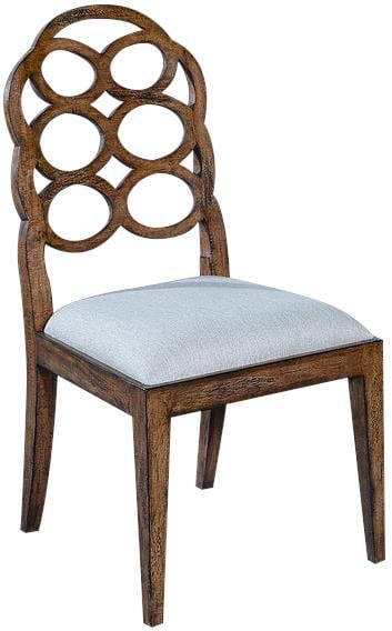 Midtown Transitional Side Chair Beachwood Linen Rustic Pecan (1 of 4)