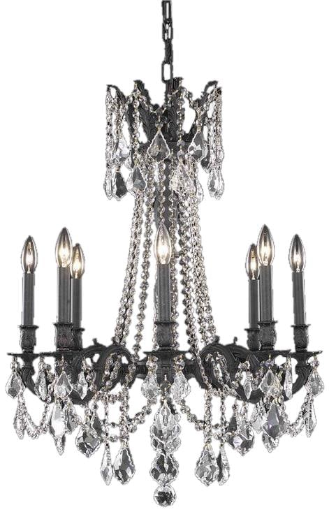 Elegant Lighting Rosalia 8-Light Bowl Chandelier with Royal-Cut Crystals: Elegant Lighting Rosalia 8-Light Bowl Chandelier with Royal-Cut Crystals Illuminate your space with the Vintage Style Rosalia Chandelier, a stunning centerpiece that embodies the elegance of the Austr