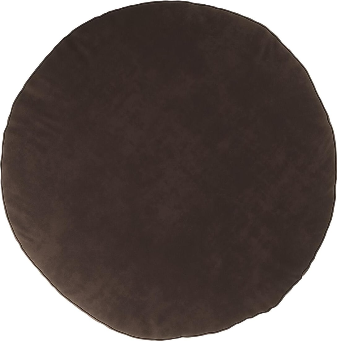 Howard Elliott Bella Chocolate Brown Tall Round Pouf Ottoman: Howard Elliott Bella Chocolate Brown Tall Round Pouf Ottoman Elevate your living space with this Chocolate Brown Tall Pouf Ottoman, perfect for adding a touch of style and comfort. Designed with a han
