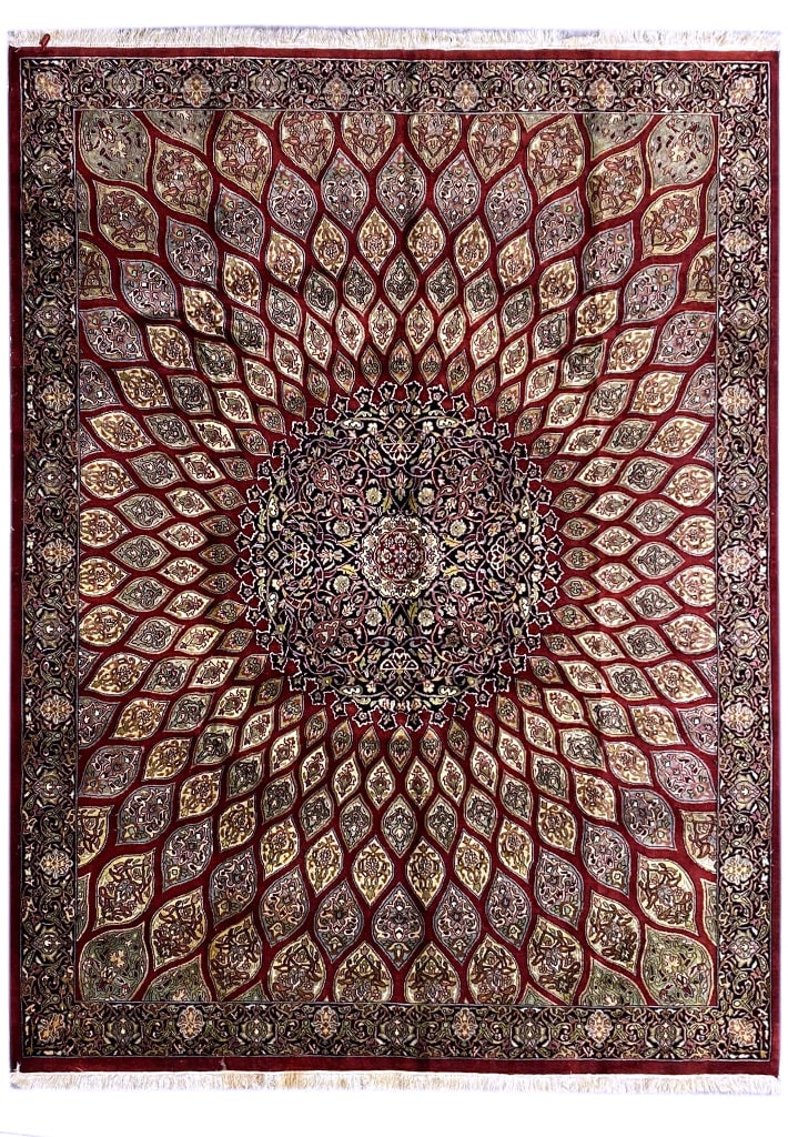 8' x 10' Hand-Knotted Fine Wool Handmade Rug DOM Burgundy: 8' x 10' Hand-Knotted Fine Wool Handmade Rug DOM Burgundy Free continental US Shipping Experience the epitome of luxury with this 8.0 x 10.0 Fine Weave Fine Wool Handmade Rug. Crafted with meticulous 