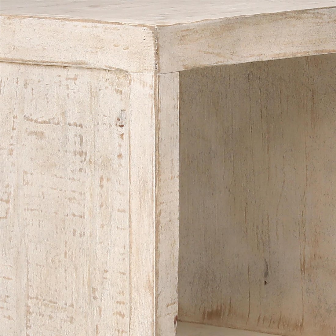 Viera Side Table in Light Warm Wash Metal and Reclaimed Pine (1 of 3)