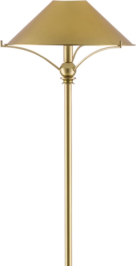 Currey Maarla Brass Floor Lamp Modern Design 58.75 Inches: Currey Maarla Brass Floor Lamp Modern Design 58.75 Inches Illuminate your space with the Elegant Maarla Brass Floor Lamp, a stunning piece that combines modern style with functionality. Standing at 58