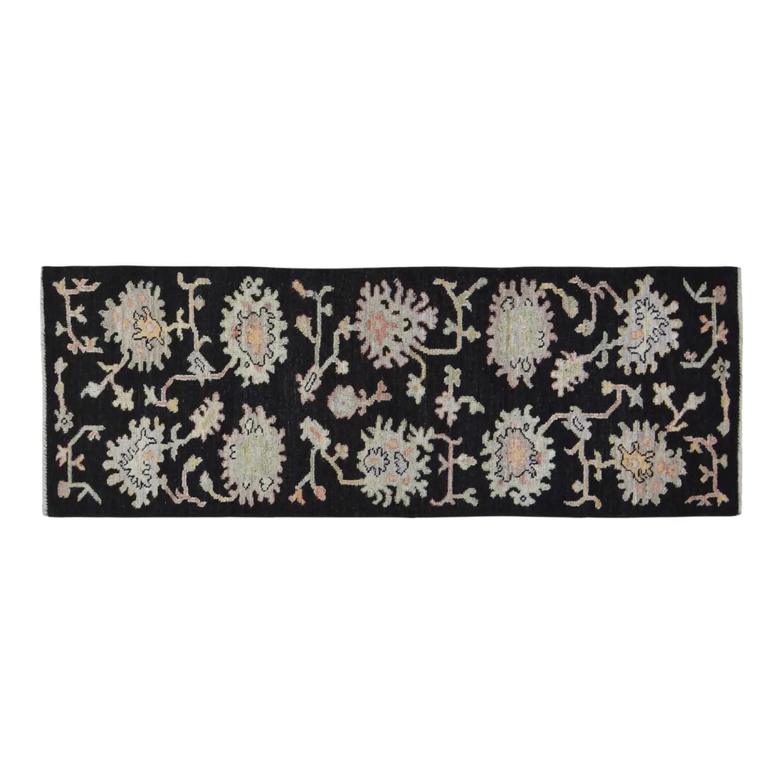 Handmade Wool Oushak Runner Rug 2'6" x 8'1" Turkish Design (1 of 4)