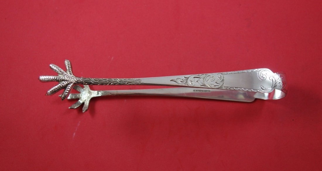 Kirk Mayflower Sterling Silver Ice Tong Monogrammed 6 3/4 Inch (1 of 1)