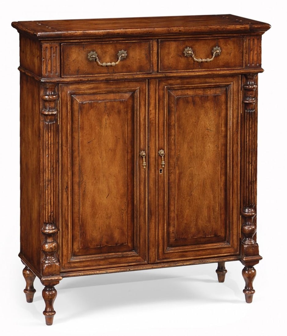 Victorian Style Walnut Console Cabinet by Jonathan Charles: Victorian Style Walnut Console Cabinet by Jonathan Charles Introducing the Classic Country Farmhouse Walnut Console, a stunning piece that combines vintage charm with modern functionality. This new co